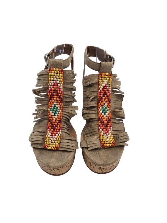 Ariat Shoes - Ariat Unbridled Lolita Wedge Beaded Sandals Size 7.5